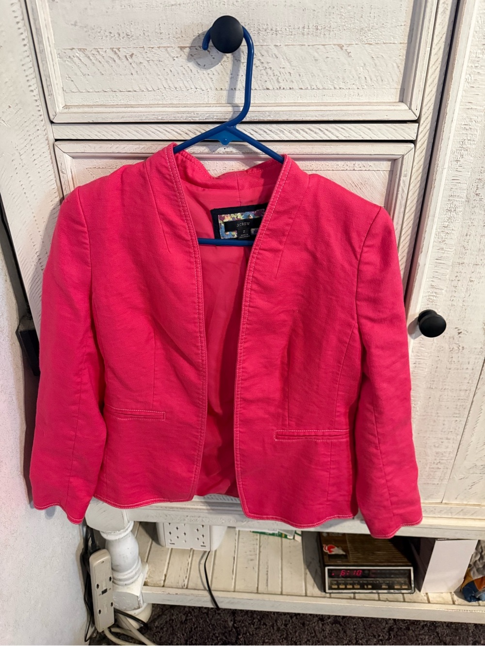 J. Crew Hot Pink Open-Front Blazer - Picture 2 of 4